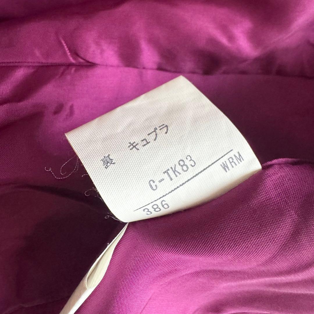 イヴサンローラン テーラードジャケット 金ボタン ダブル 紫 36