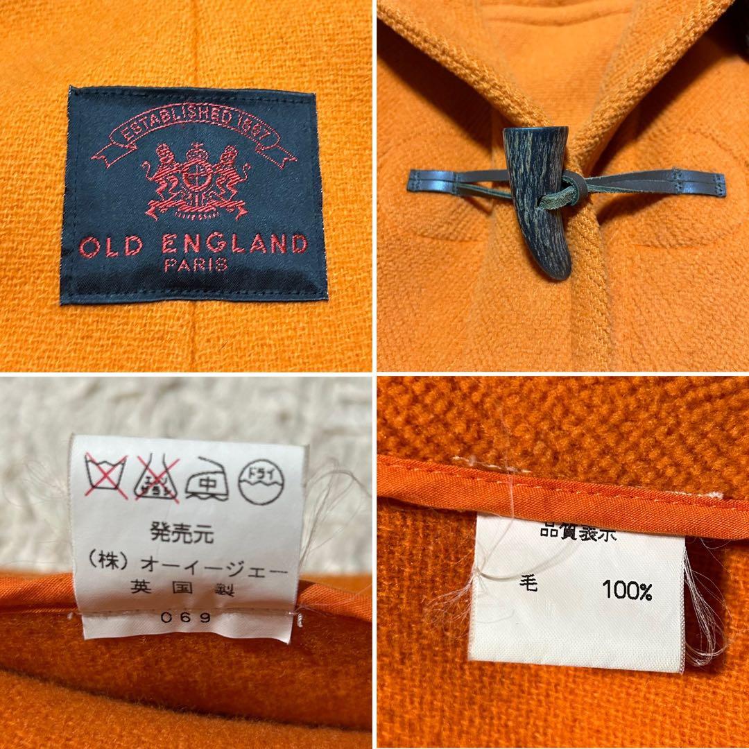 オールドイングランド ダッフルコート ヘリンボーン オレンジ L相当