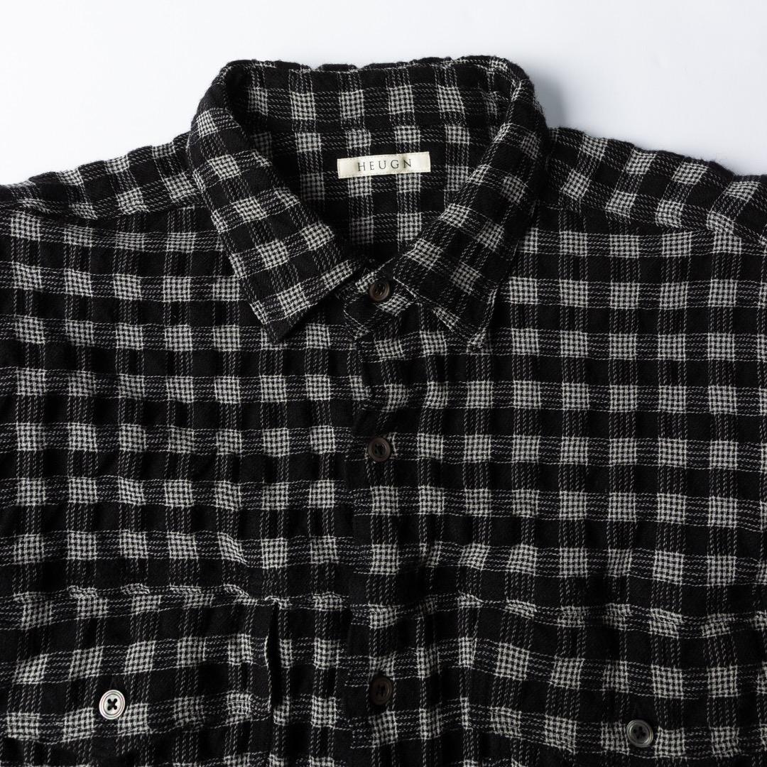 トップス HEUGN Bobby Check Black size2 Damon Poplin Shirt | GUESS Factory