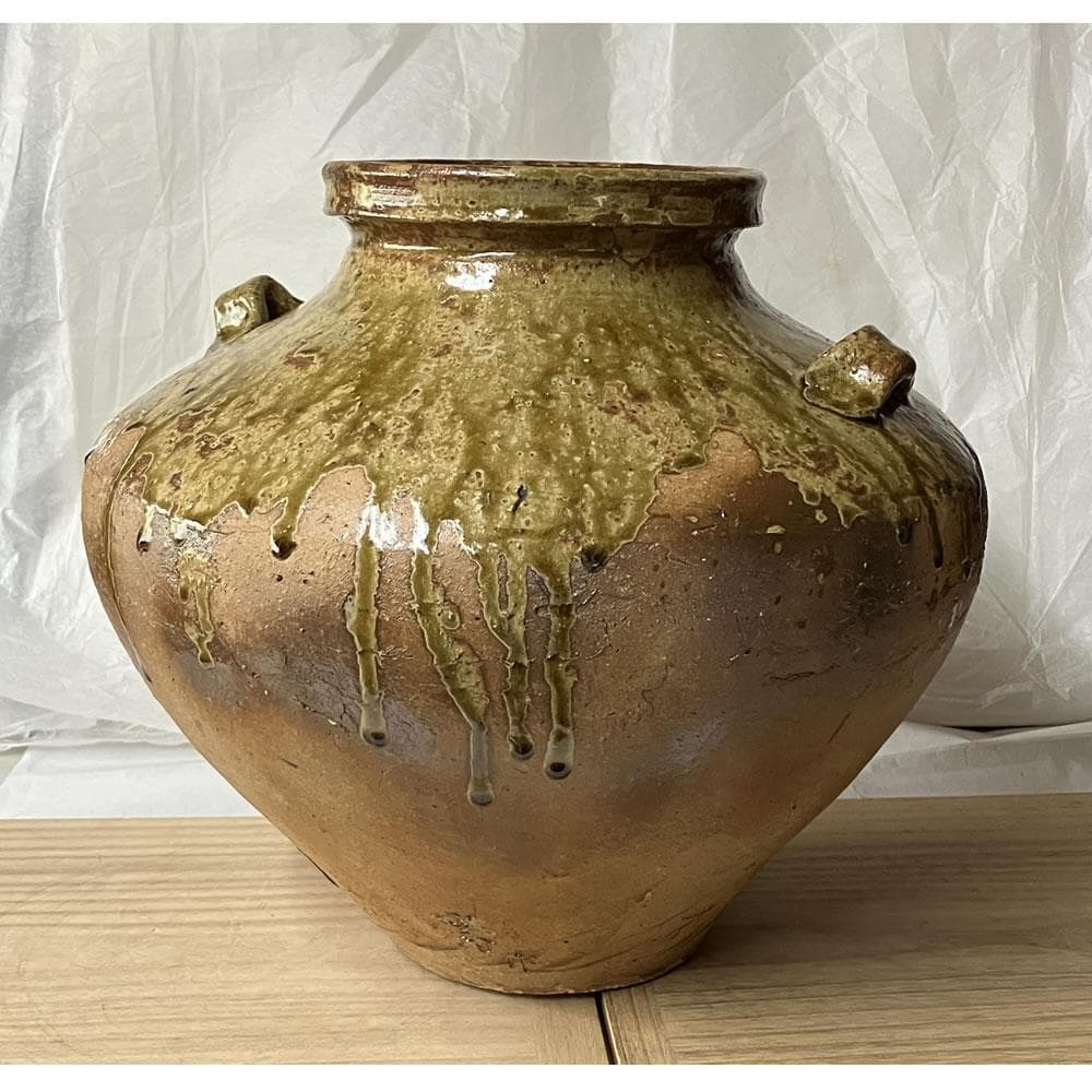 s033 沢田重治 常滑焼 耳付 壷 共箱 澤田重治 花器 壺 - メルカリ