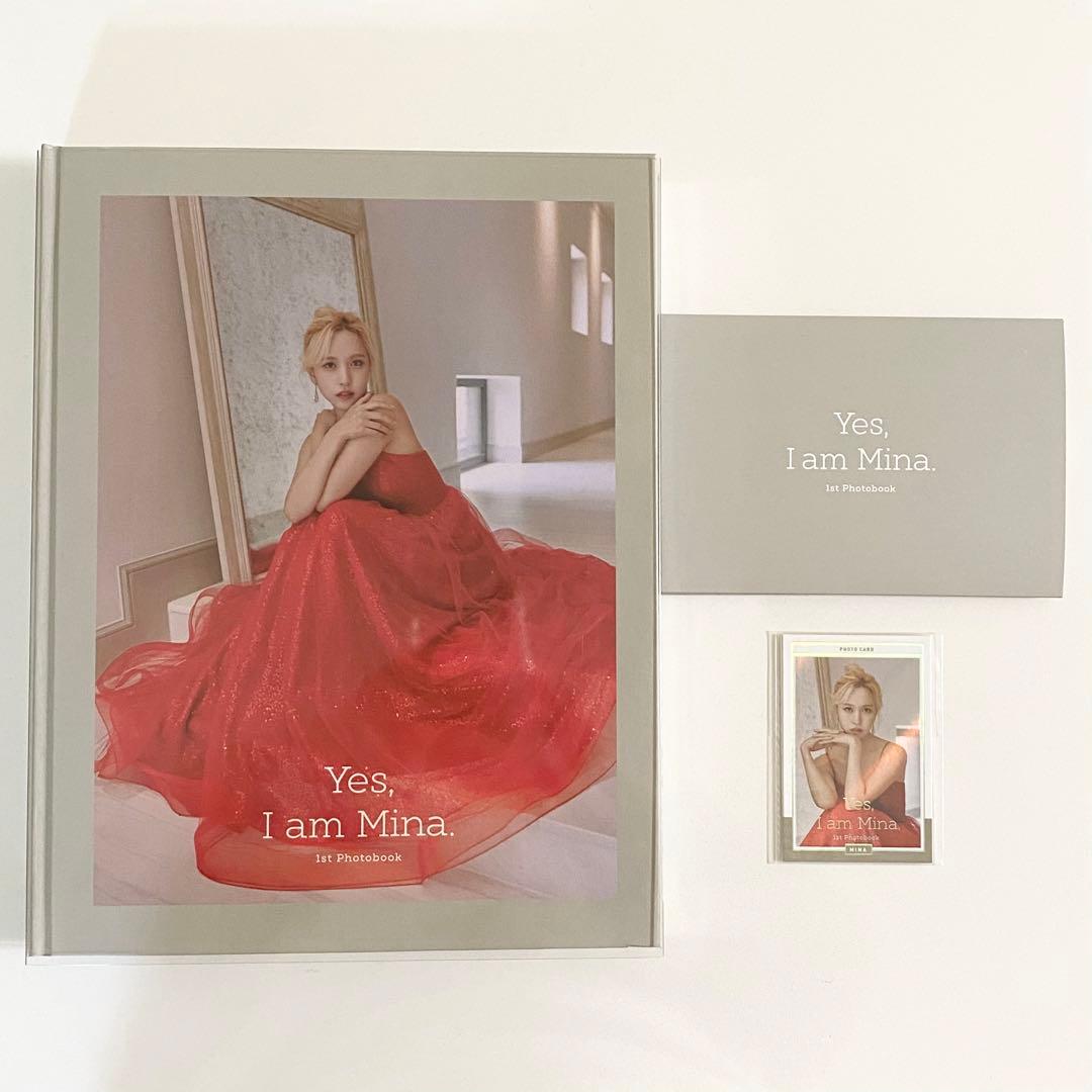 Yes, I am Mina: 1ST PHOTOBOOK＜Gray Ver＞ TWICE MINA 1st Photobook Yes, I am MINA Gray Ver 2 card with