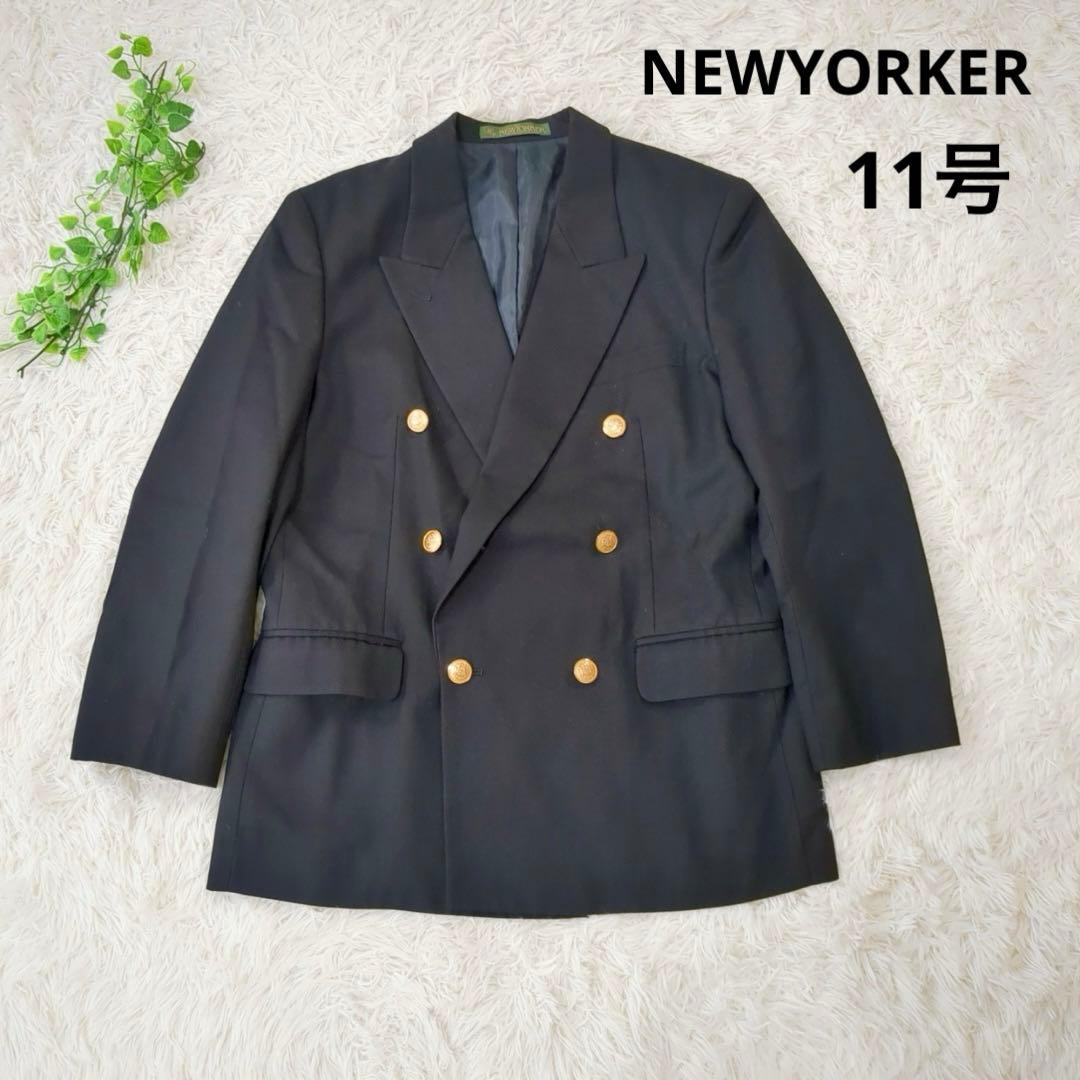ニューヨーカー 金ボタン 紺ブレ 高級 ダブルテーラードジャケット