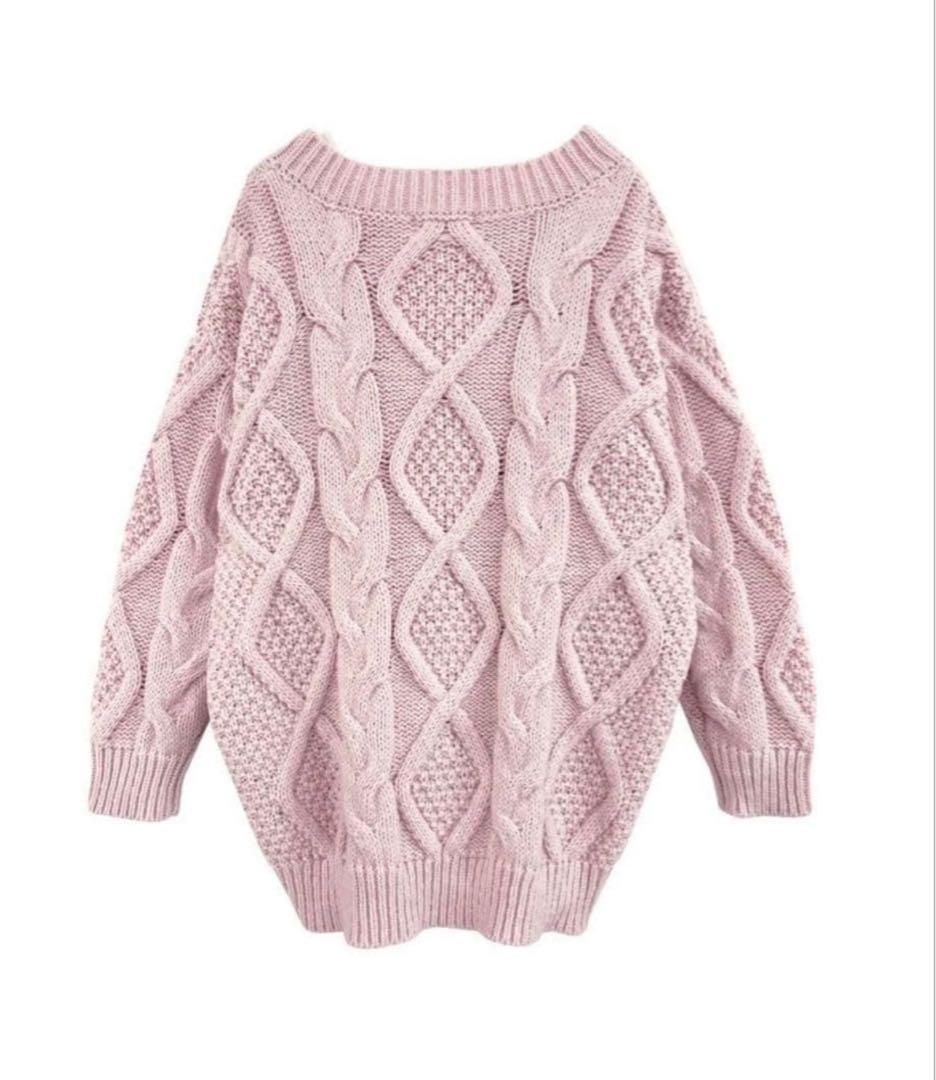 Rosé Muse Oversized cable knit OPロゼミュ - メルカリ