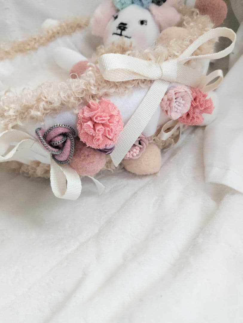 お世話してね❤生後1日子猫ちゃん♡バスケットとクマたん♡