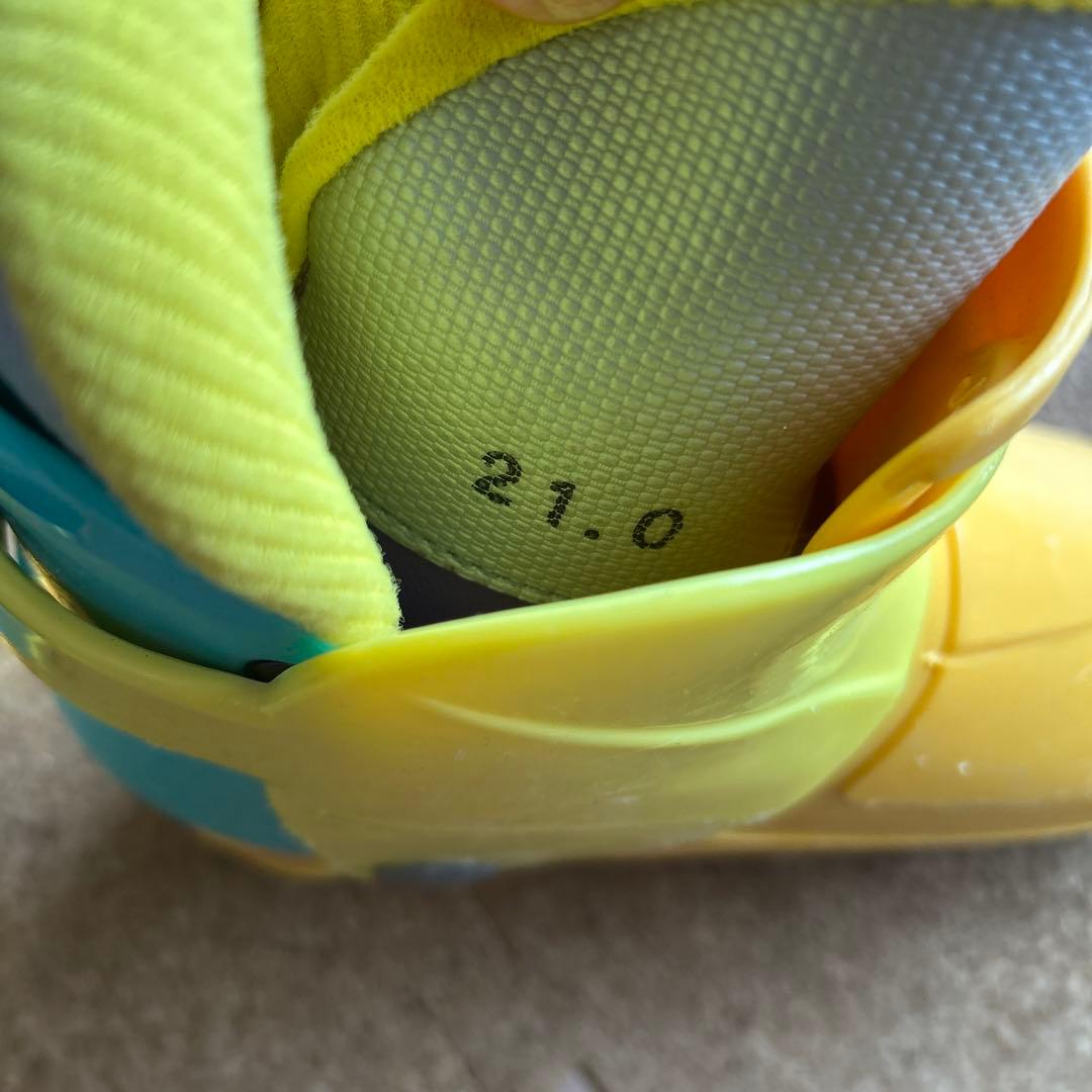 KAZAMA スキー板（100㎝）とブーツ（21.0㎝）セット キッズ イエロー