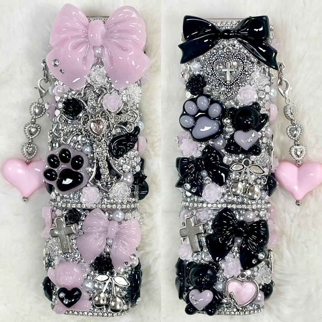 iQOS アイコス イルマワン ケース デコ ピンク＆ブラック - メルカリ