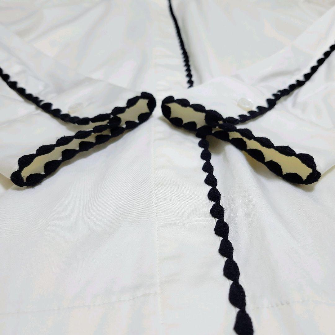 美品✨ yori ヨリ ハマグリ刺繍ブラウス バンドカラー 長袖 38 - メルカリ