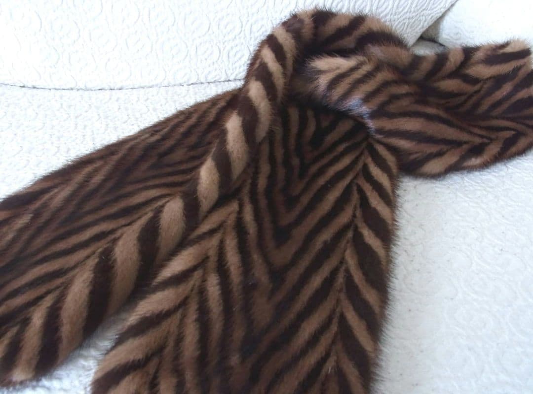 最高級品 バイカラー 艶ミンク マフラー 長さ135㎝ - メルカリ