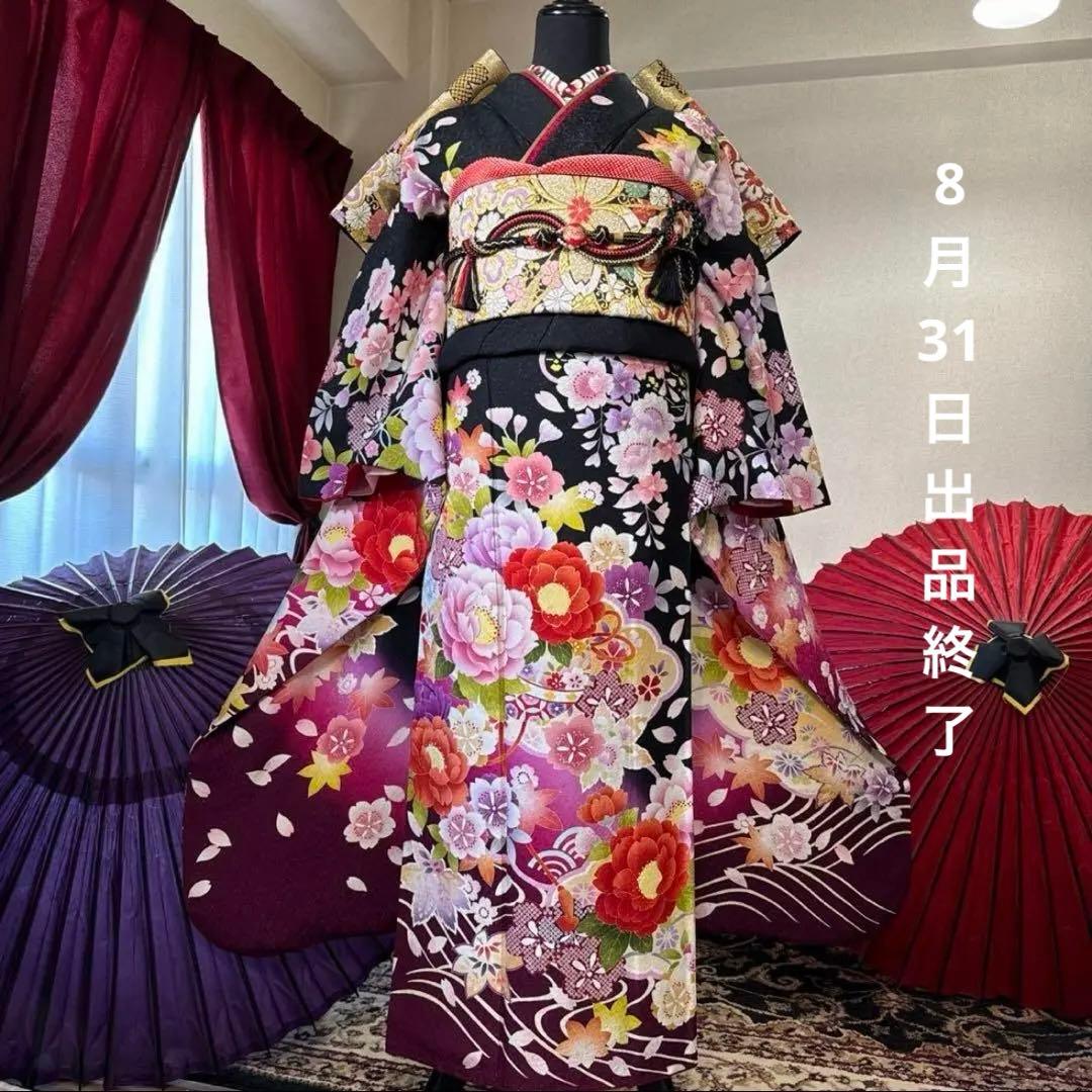 高島屋購入 浴衣 帯 セット花古今 綿絽浴衣と帯セット 高島屋購入 百合柄