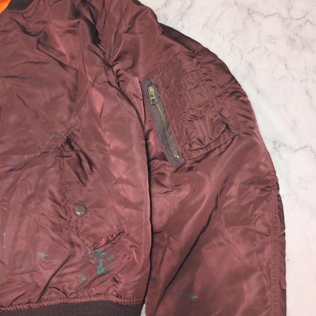 《希少カラー》 USA製 ALPHA MA-1 L ヴィンテージ バーガンディ