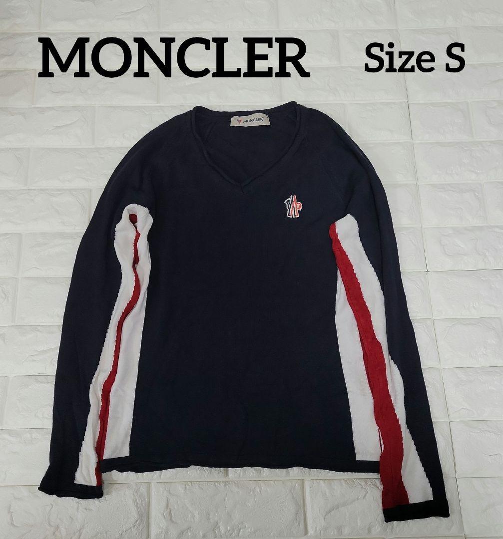 MONCLER ネイビー Vネック セーター Moncler V-Neck Sweater | Neiman Marcus