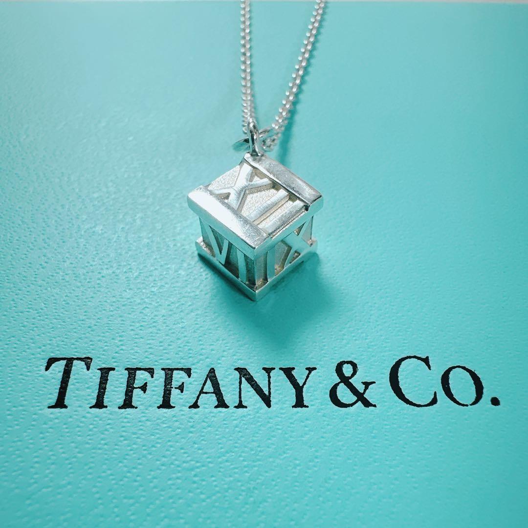 TIFFANY&Co ティファニー ネックレス アトラス キューブ 正方形 銀