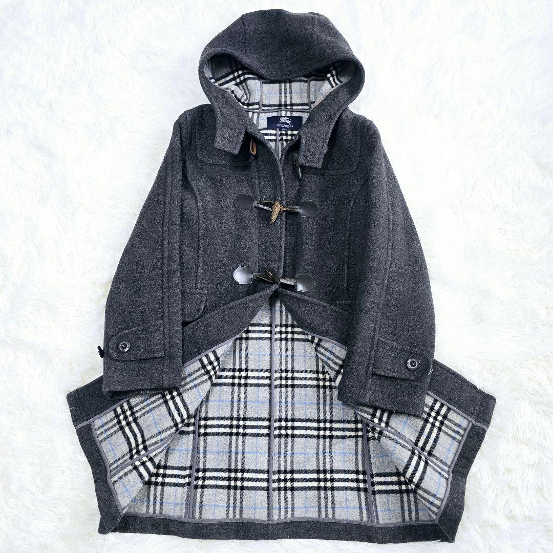 バーバリー ロンドン ノバチェック ダッフルコート グレー BURBERRY BRIT バーバリーブリット 3982975 グレー 裏地ノバチェック