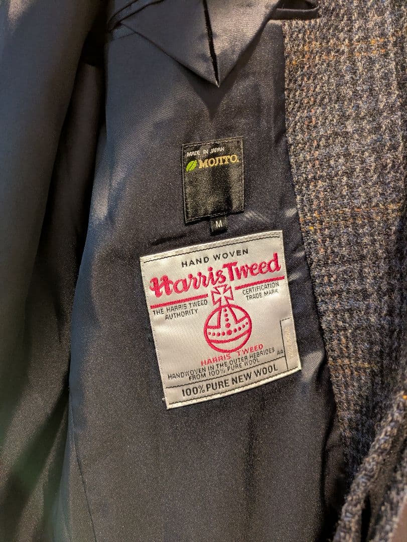 MOJITO Harris Tweed ステンカラーコート Mサイズ グレー系 - メルカリ