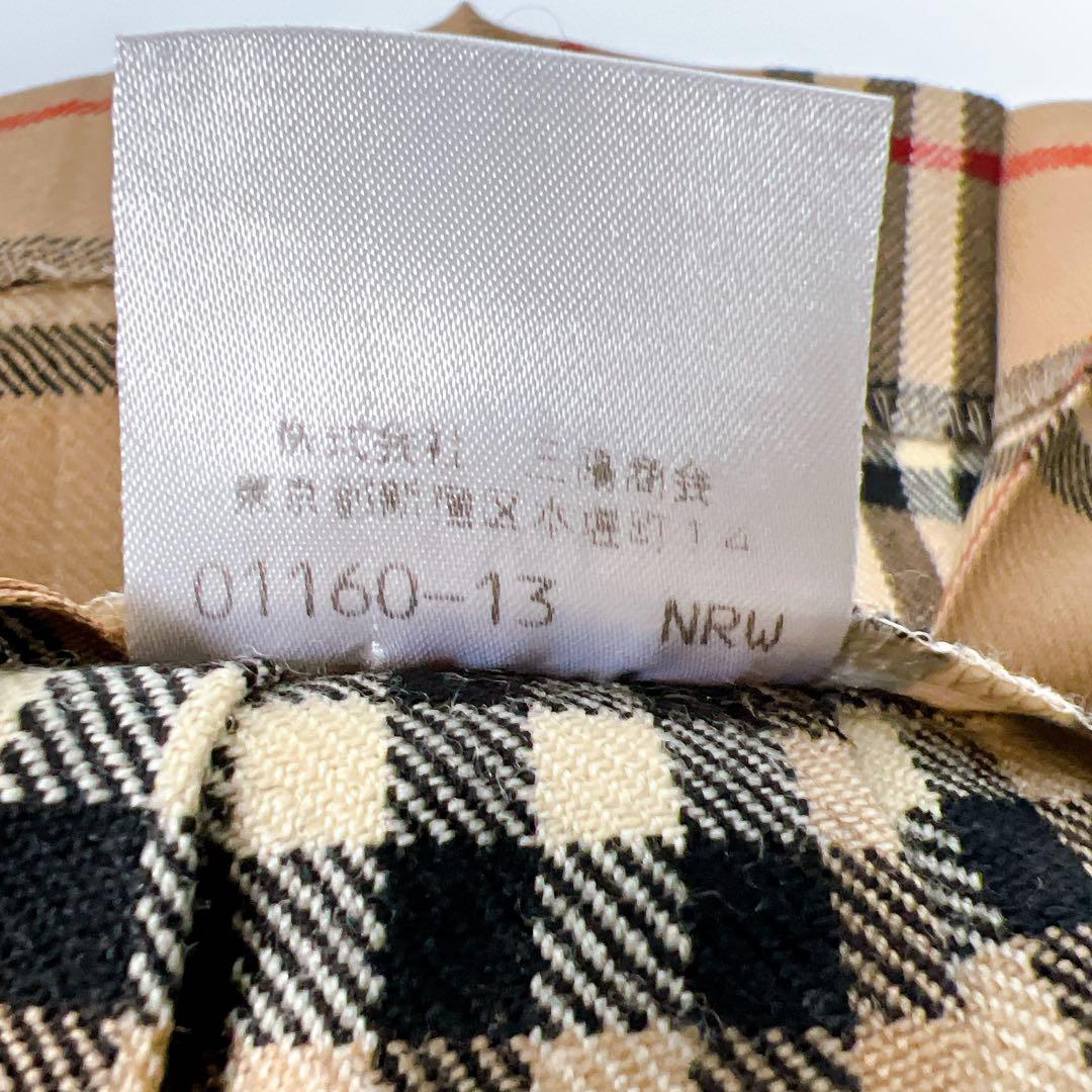 《美品》バーバリーブルーレーベル プリーツミニスカート ノバチェック 革ベルト