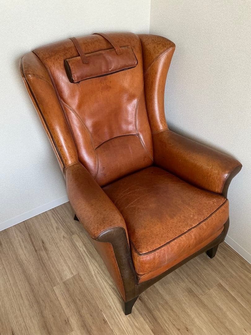 アンティーク家具 1人掛けソファ デンマーク製 本革 ハイバック アンティーク家具 1人掛けソファ デンマーク製 本革 ハイバック 楽天