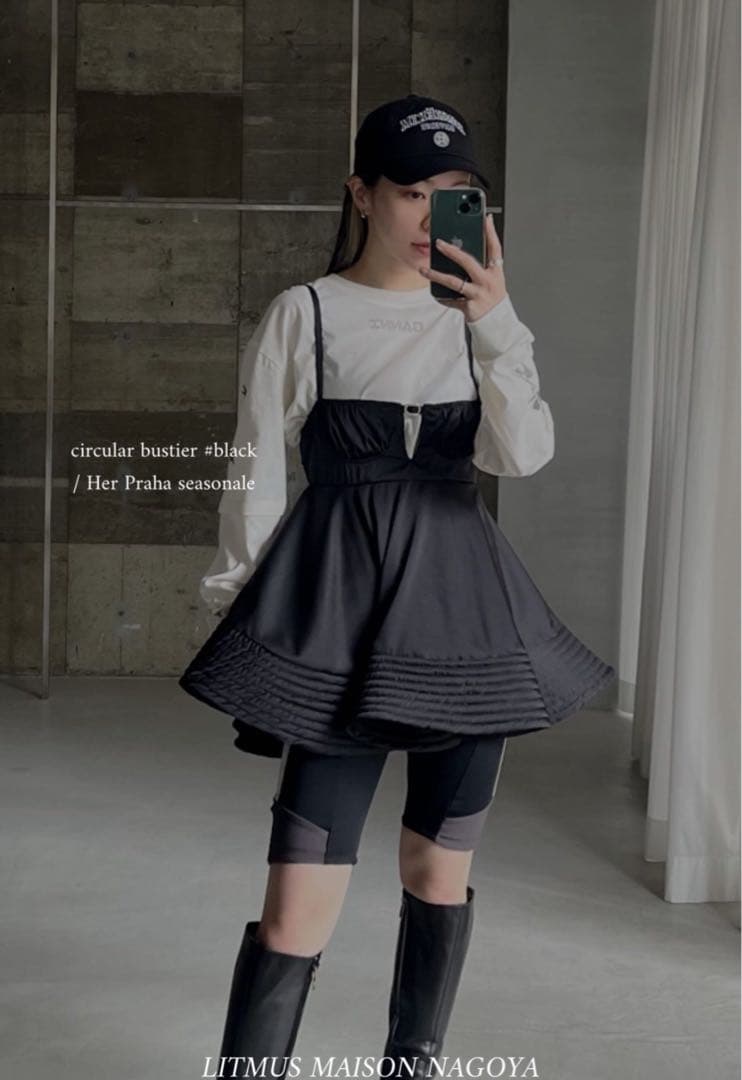 litmus Her Praha サーキュラー ビスチェ ワンピース - メルカリ