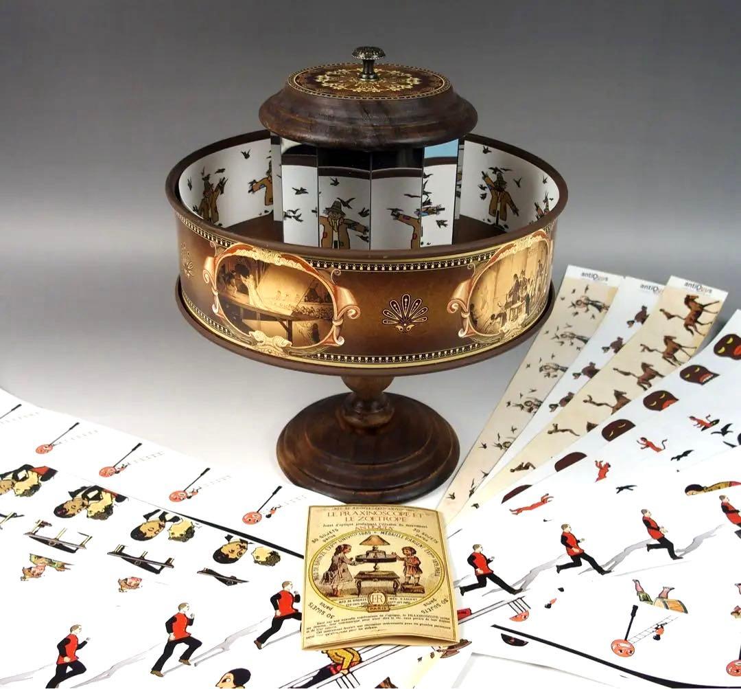 プラキシノスコープ】回転覗き絵アニメの原型 1878年発明の復刻品