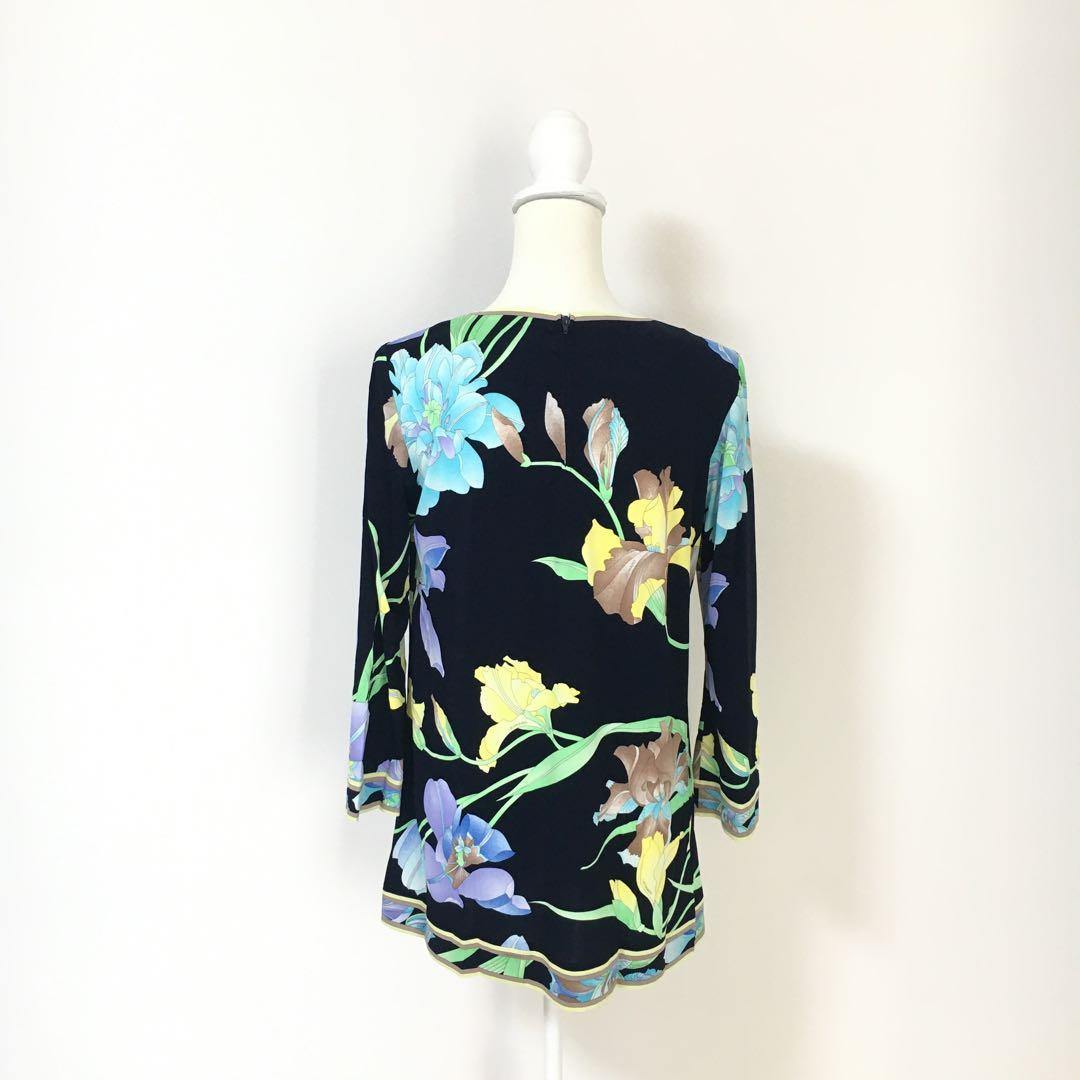 近年美品 LEONARD レオナール カンカン ストレッチ チュニック 40