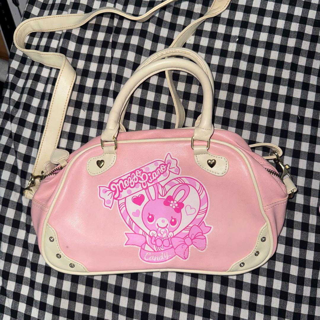 mezzo pianoメゾピアノ ショルダーバッグ ピンク 女児服 平成レトロ