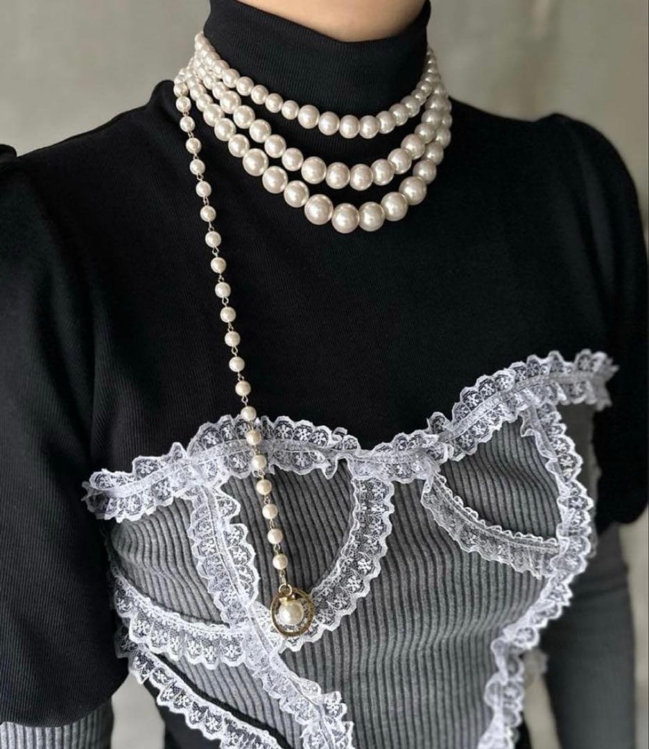 Litmus maison lulu pinot 3連パールチョーカー - メルカリ