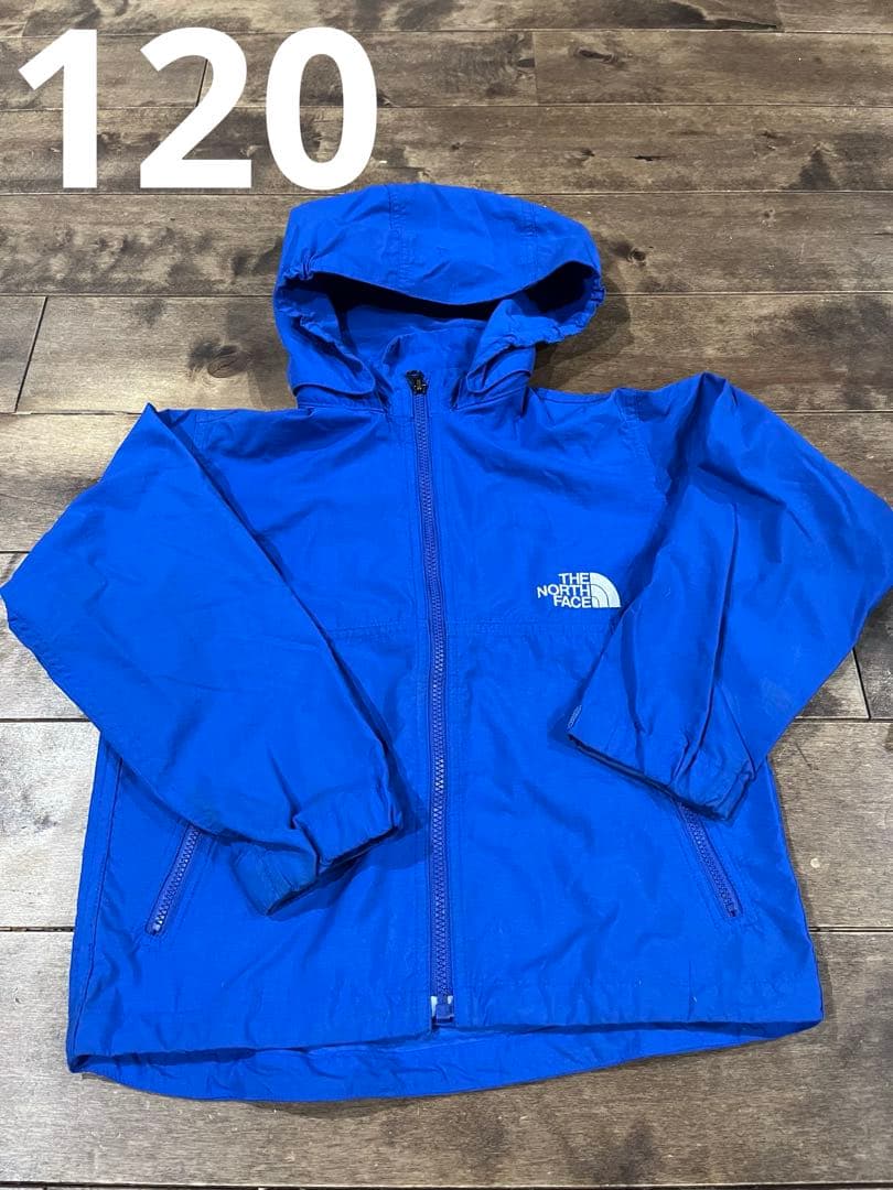 ノースフェイス フード付きジャケット 120 ブルー 青 - メルカリ