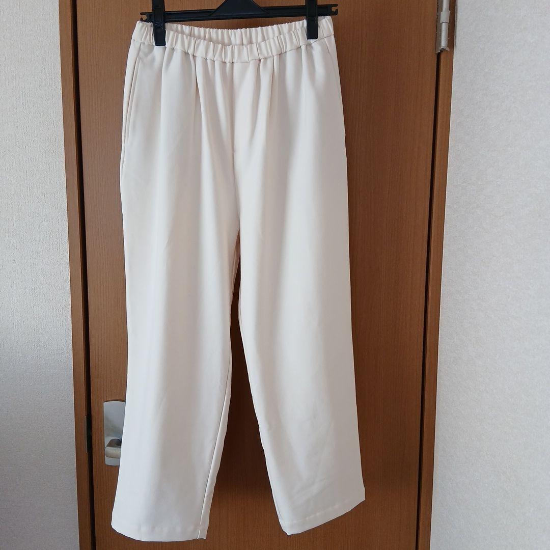 OURHOME ゆるテーパードの裏起毛あったかパンツ オフホワイト - メルカリ