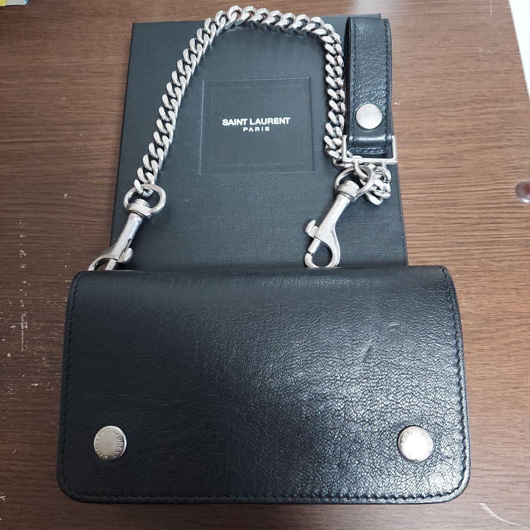 サンローランパリ トラッカー ウォレットチェーン エディ スリマン