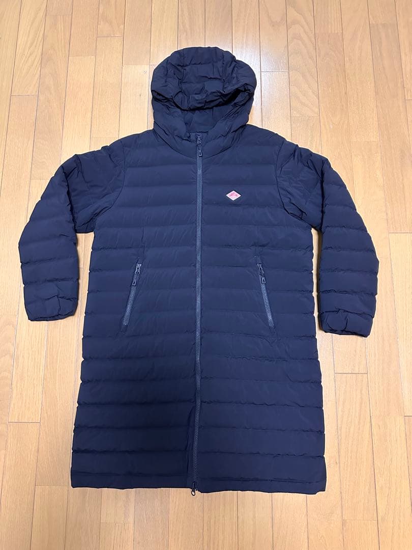 DANTON フード付きロングダウンジャケット S ブラック　美品 DANTON フード付きロングダウンジャケット 36 ブラック - メルカリ