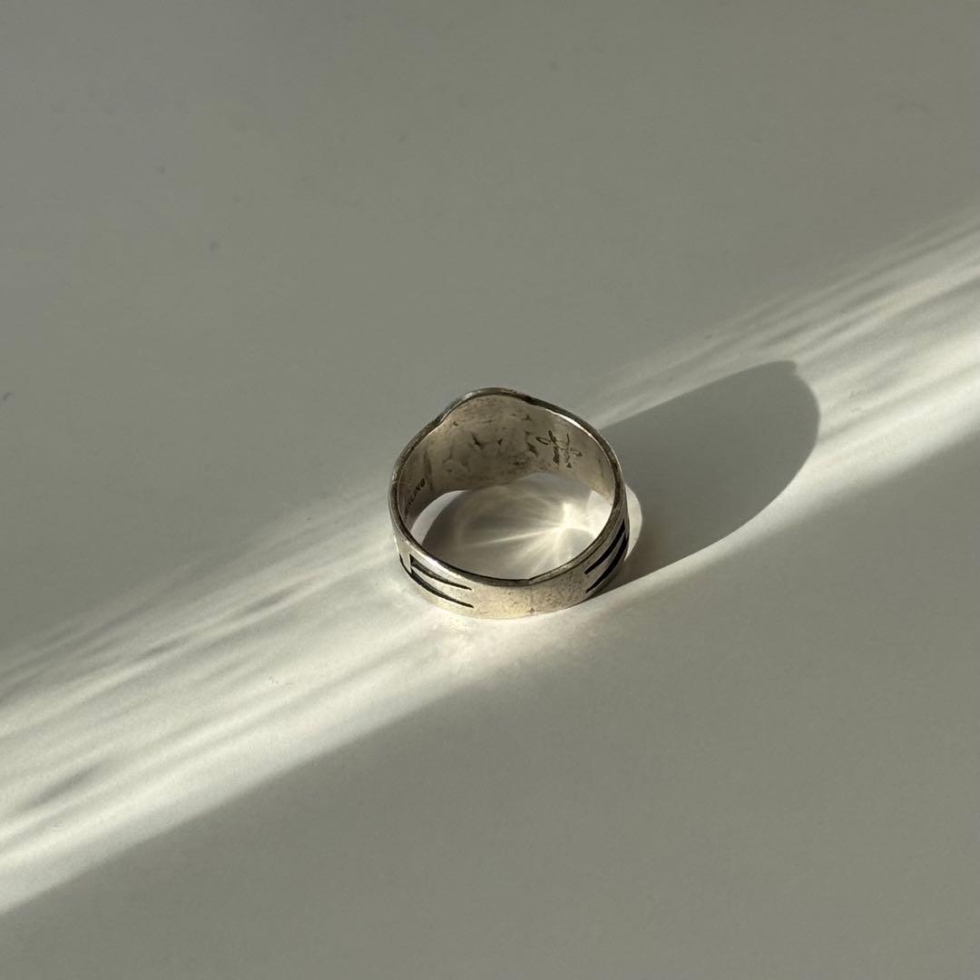 HOPI族 ホピ族シルバーリング 鹿ホールマーク Sunriseモチーフ 作家物