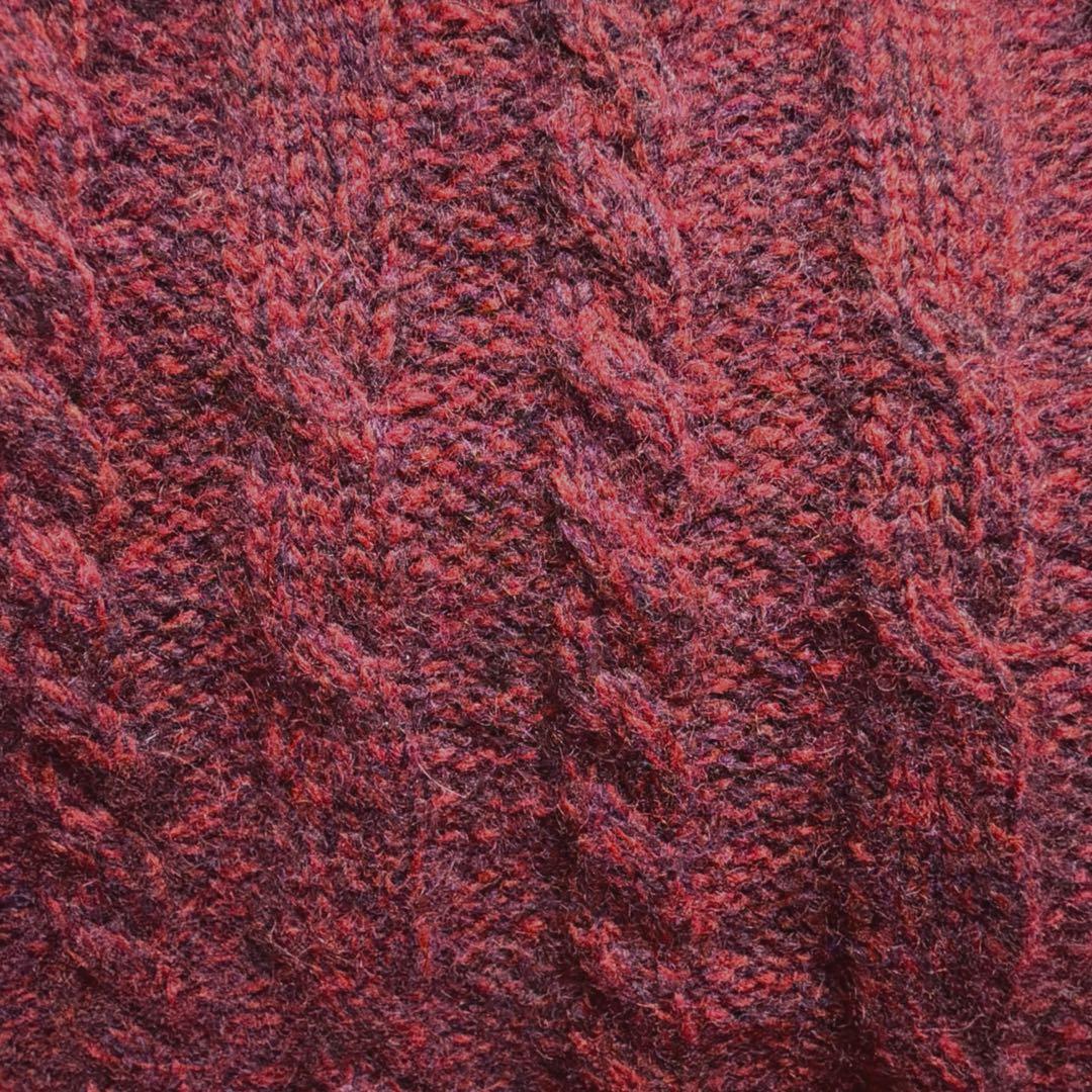 美品☆Leilian レリアン 13号＋ ニット セーター カシミヤ混 ボルドー