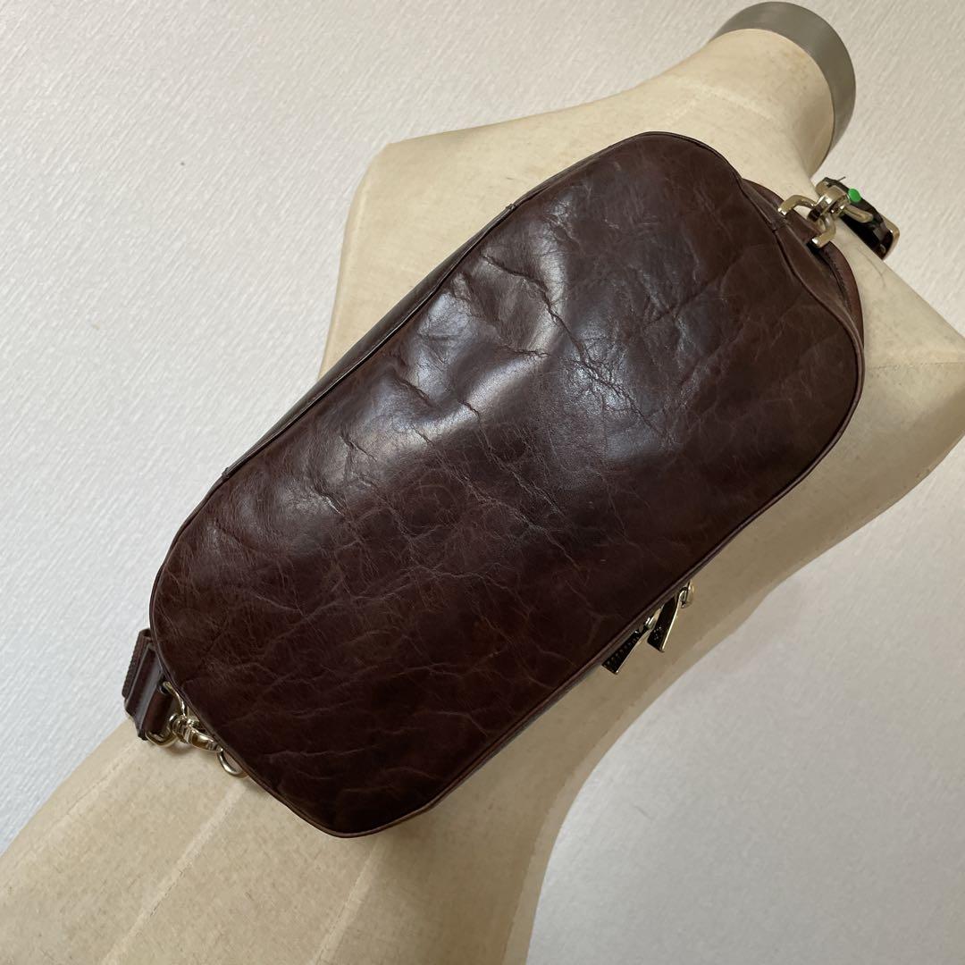 アニアリ Aniary レザーボディバッグ 11-07000 中古ダークブラウン アニアリ aniary 【正規取扱店】アニアリ aniary バッグ ボディバッグ