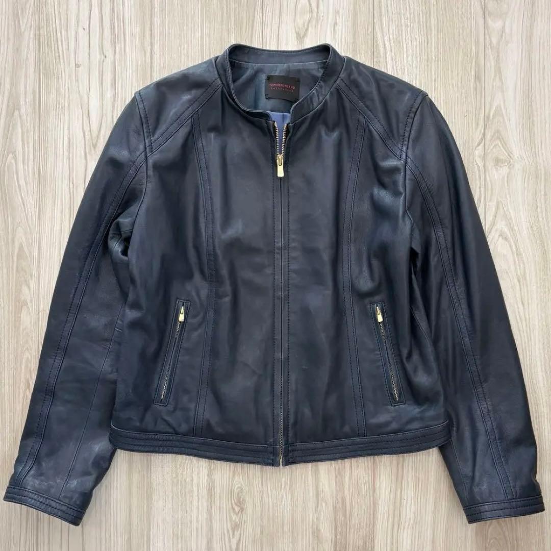 【美品】23AW TOMORROWLAND レザージャケット 40 ネイビー 美品】23AW TOMORROWLAND レザージャケット 40 ネイビー - メルカリ