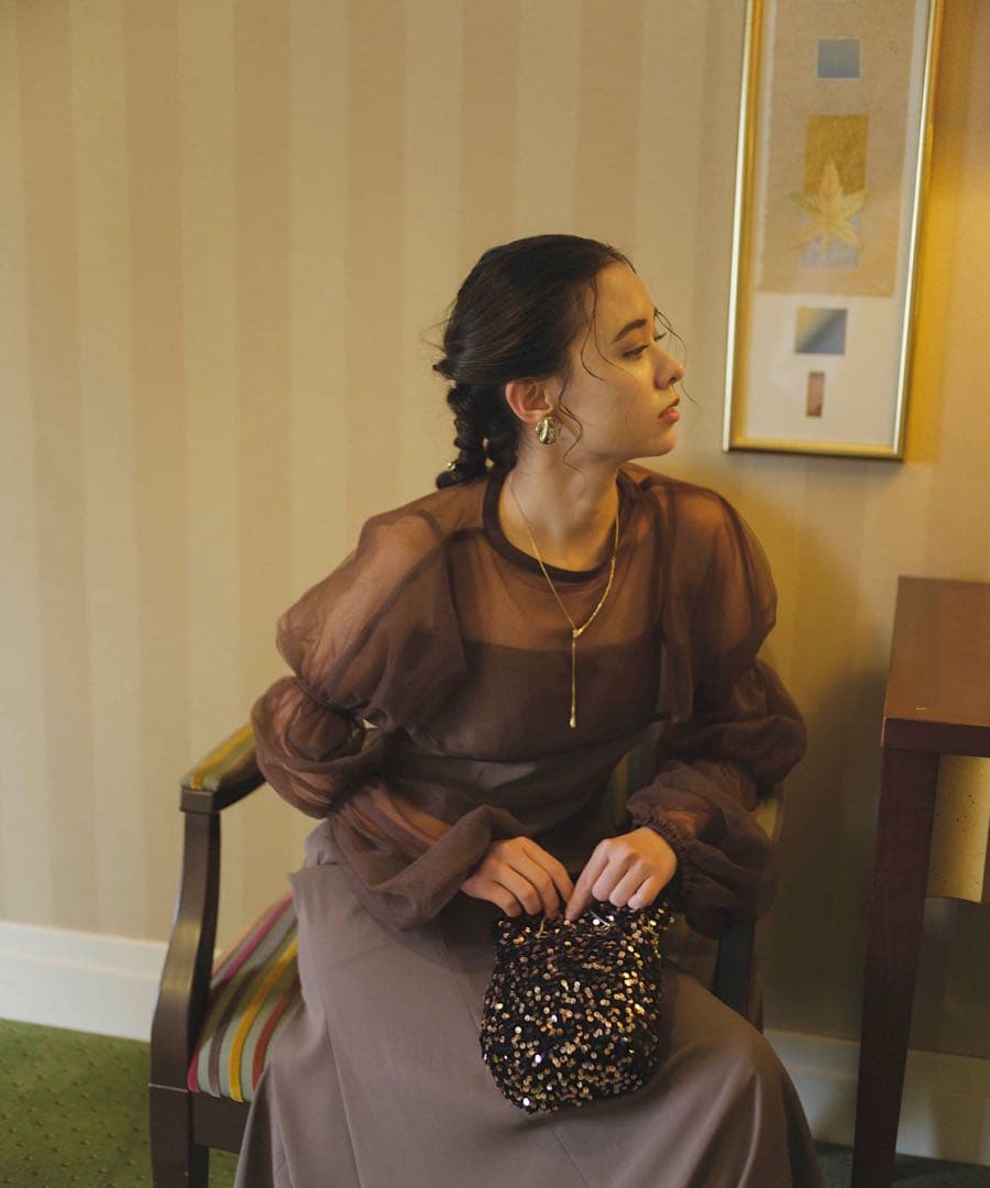 m*i様 kastane Tulle layered bare dress ブラ - メルカリ