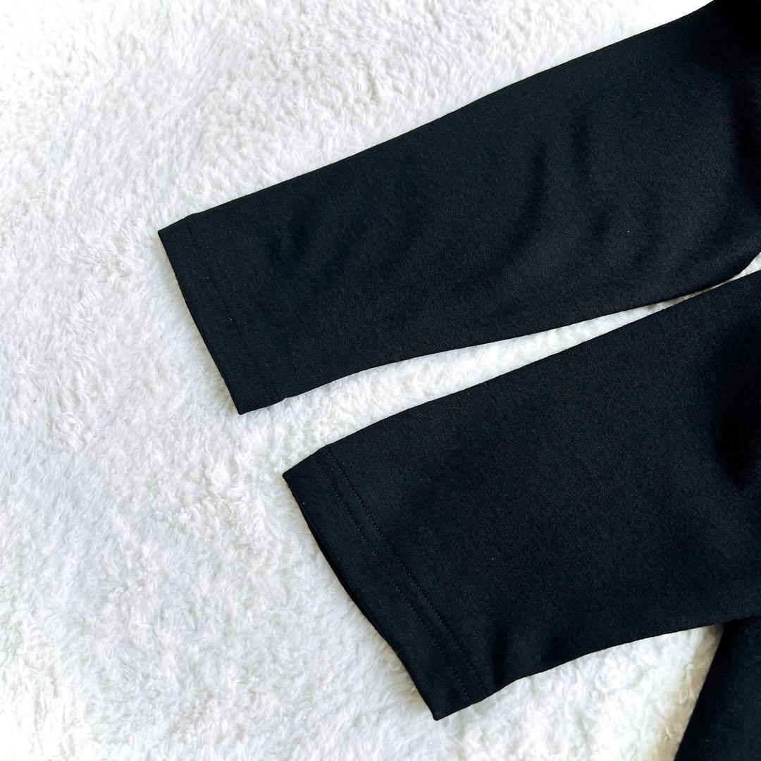 kagure かぐれ】ウールカットパイピングワンピース(F)ウール100% 黒