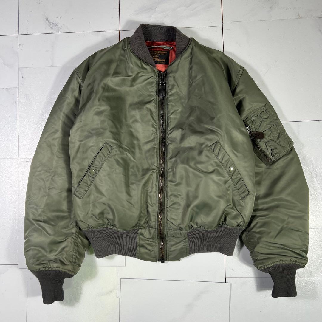 USA製HOPE MFG MA-1フライトジャケット Lセージグリーン HOPE MFG INC. MA-1 FLIGHT JACKET<br>【ホープMFG社 MA-1 フライト