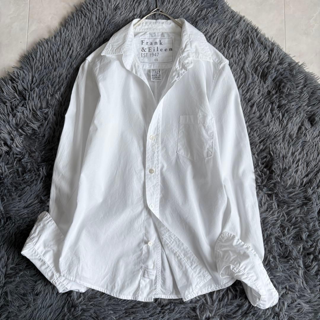 Frank&Eileen BARRY 白コットンシャツ XXS USA製 - メルカリ