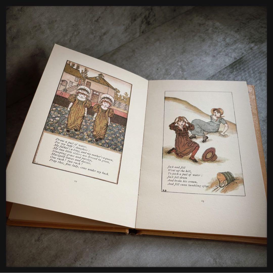 珍品ヴィンテージ マザーグースのビスクドールと絵本のセット