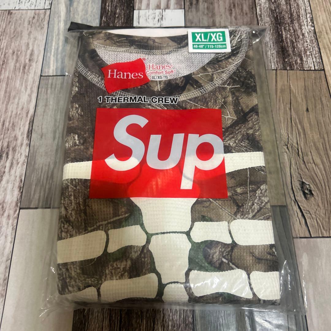 Supreme Hanes Bones Thermal Crew サーマル XL - メルカリ