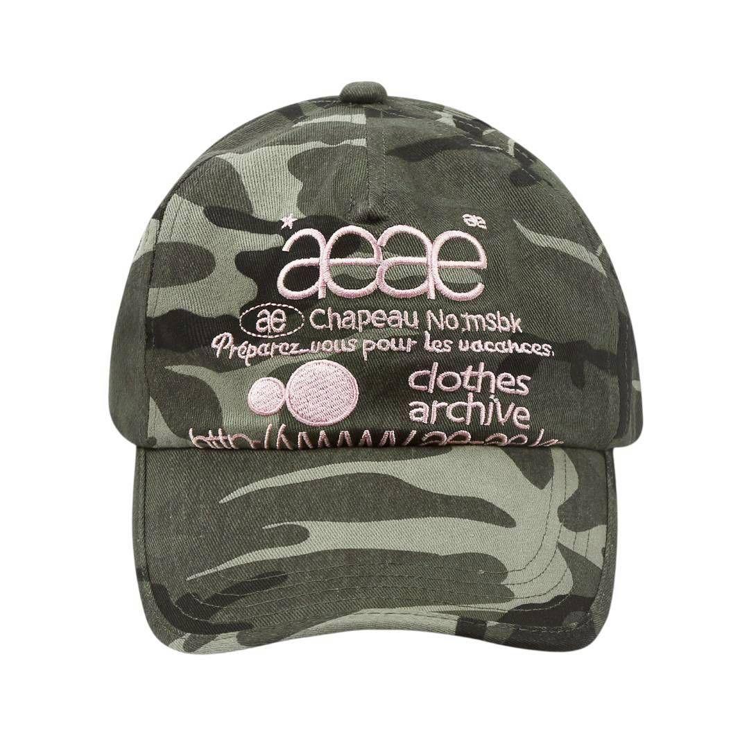 刺繍ロゴ 迷彩ベースボールキャップ aeae - メルカリ