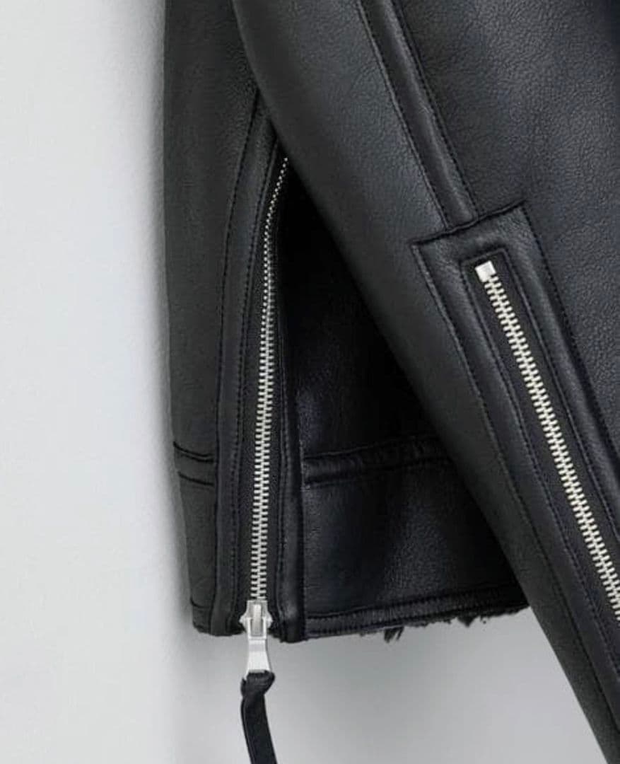 極美品】WYM B-6 フェイクムートンジャケット M ブラック 短丈 - メルカリ