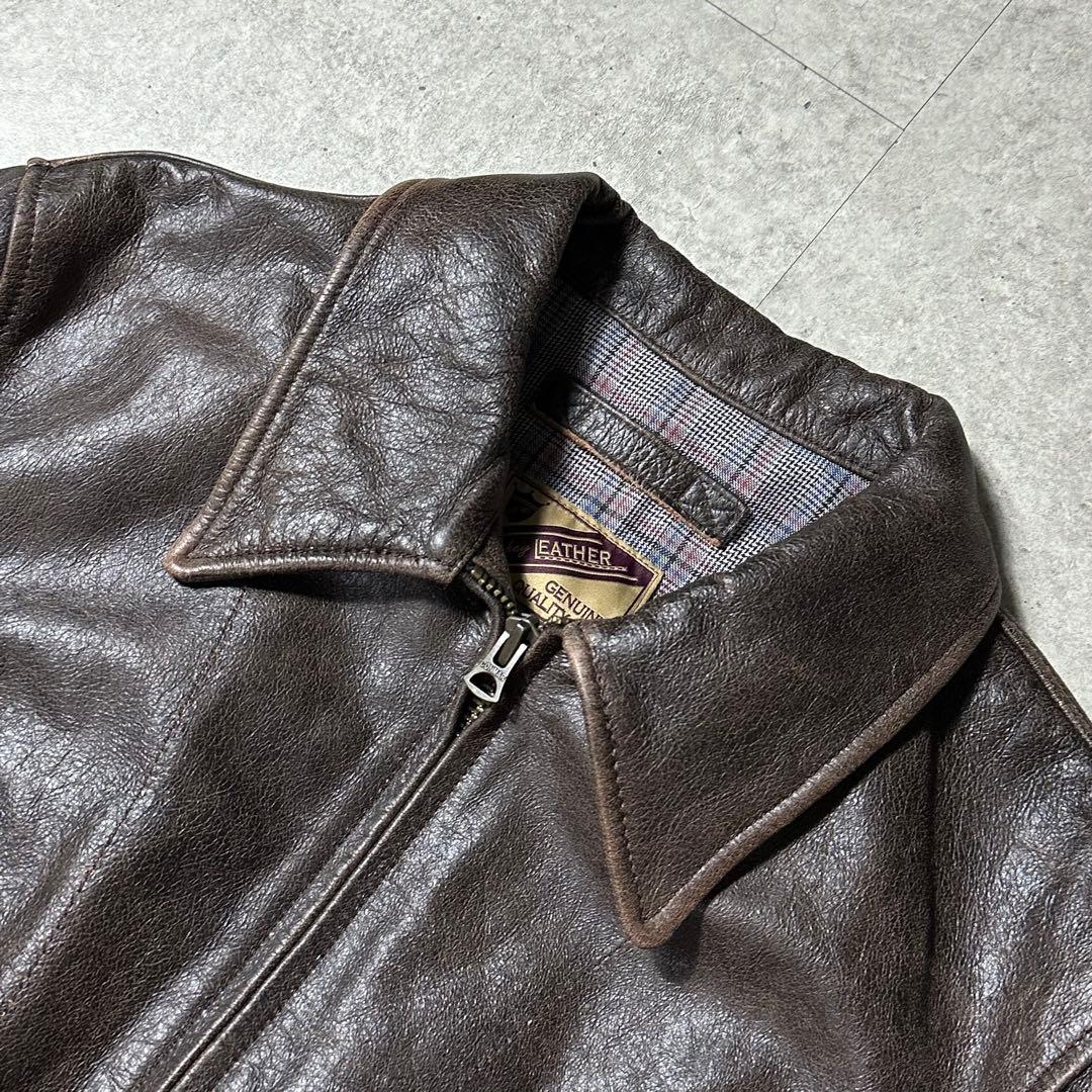 curphey leather ダークブラウン レザージャケット 44 - メルカリ