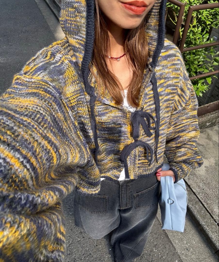 タグ付き】CIAOPANICチャオパニック配色リボンニットフーディー - メルカリ