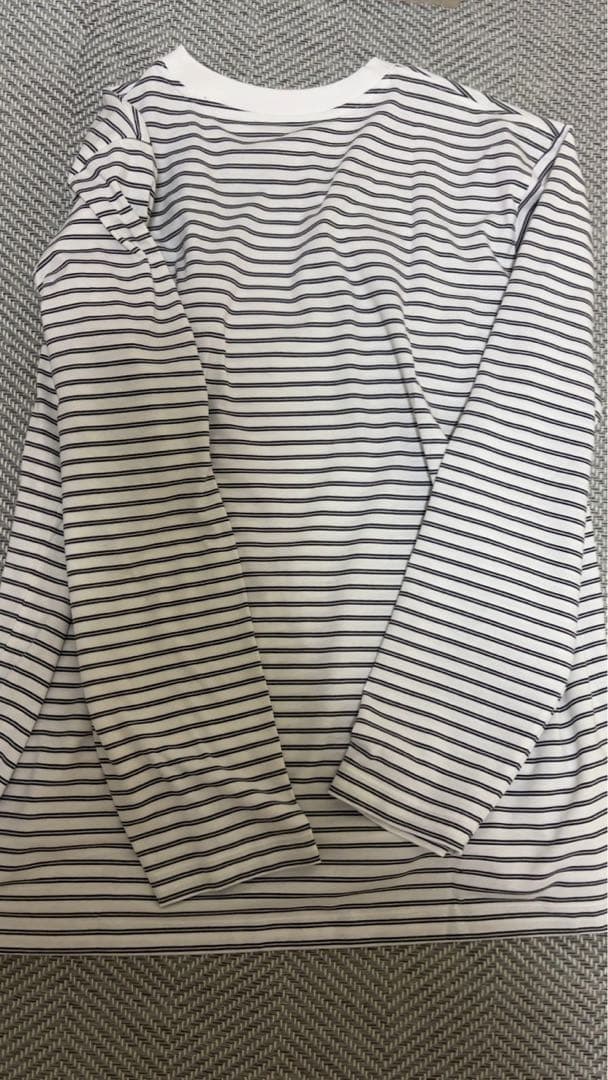 ストライプ 長袖カットソー XL - メルカリ