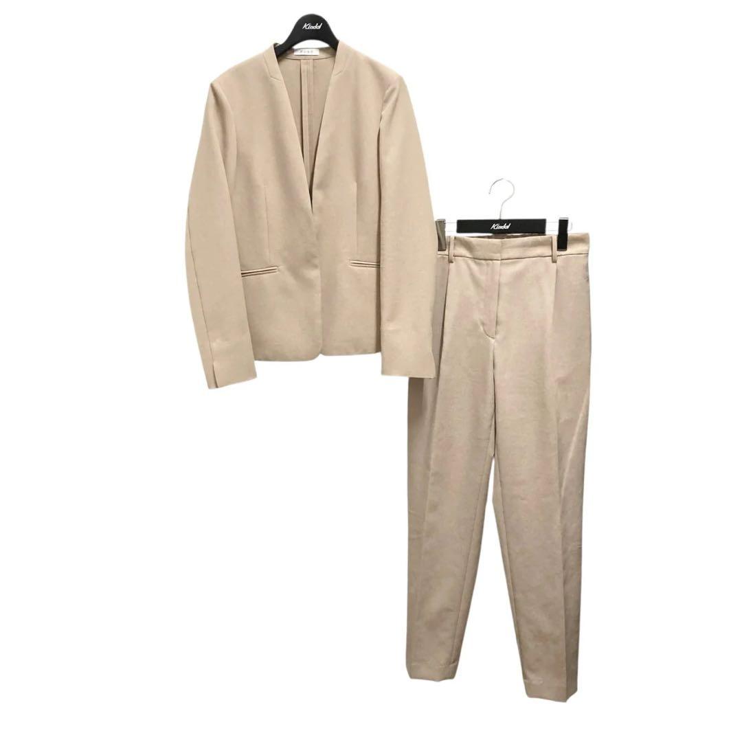 美品】プラステ セットアップ カラーレスジャケット テーパードパンツ