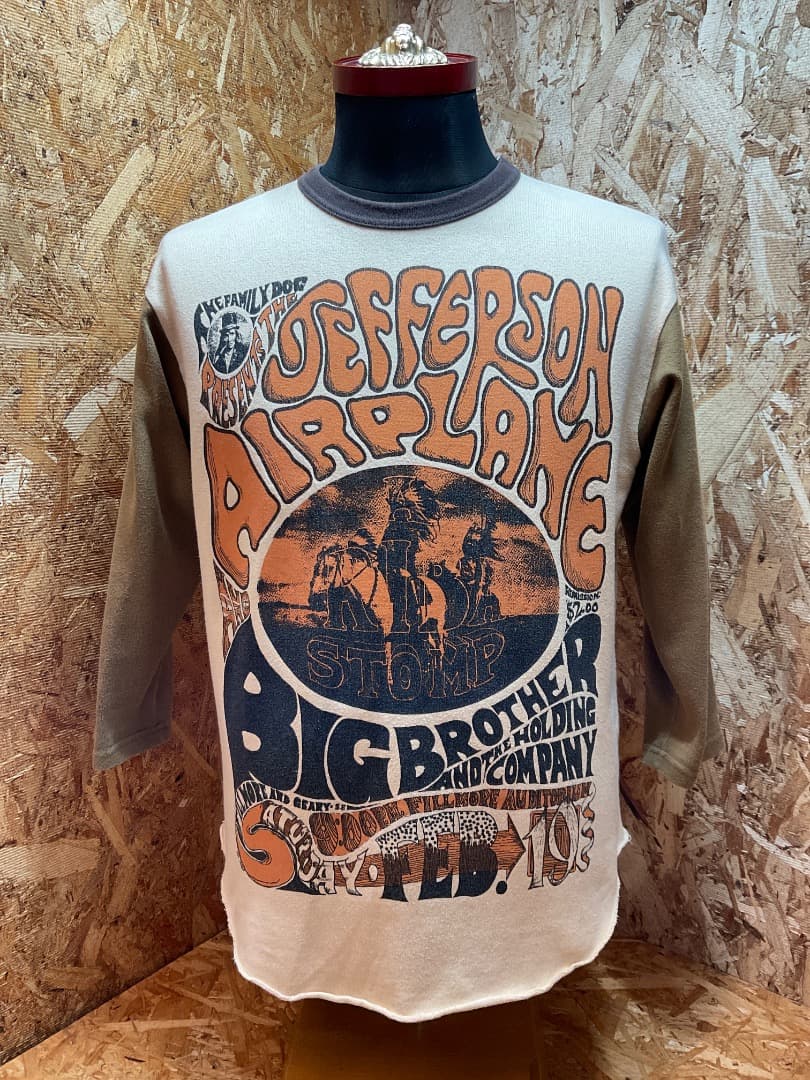 ブートレガーズ JEFFERSON AIRPLANE 7分袖 Rock Tee - トップス最高