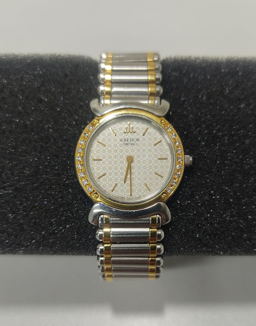 セイコー SEIKO クレドール 18KT/ダイヤモンド ベゼル 美品 - メルカリ