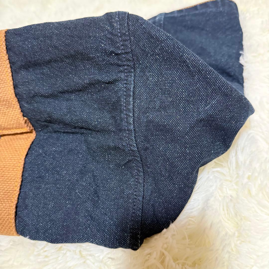 45R 再びダックのセイルトートバッグ インディゴ 大容量 A3可 デニム