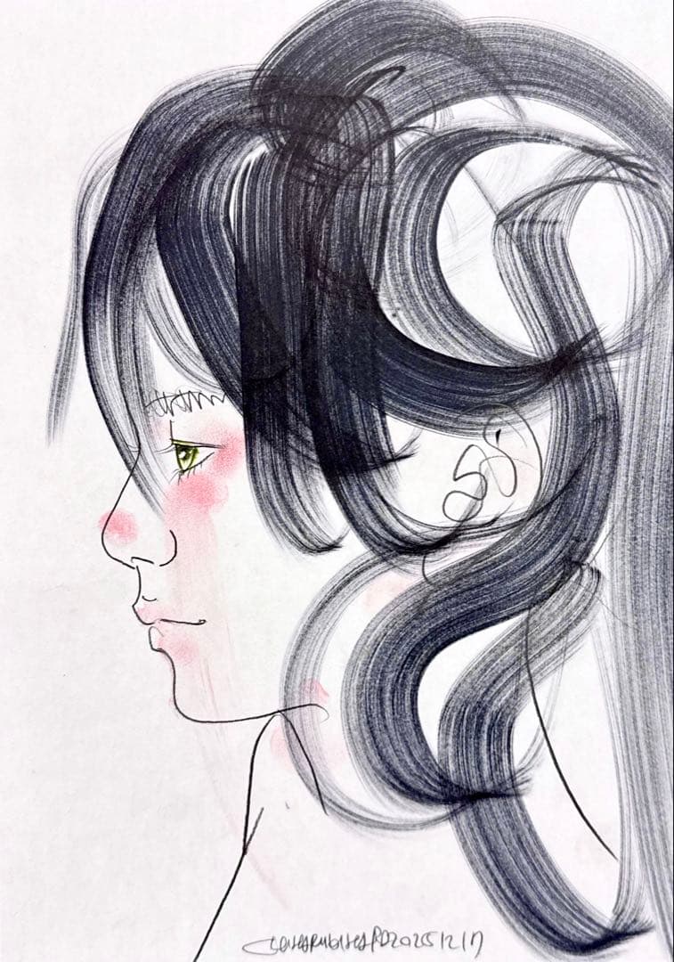 木原千春5分間ドローイング/girl 2 - メルカリ