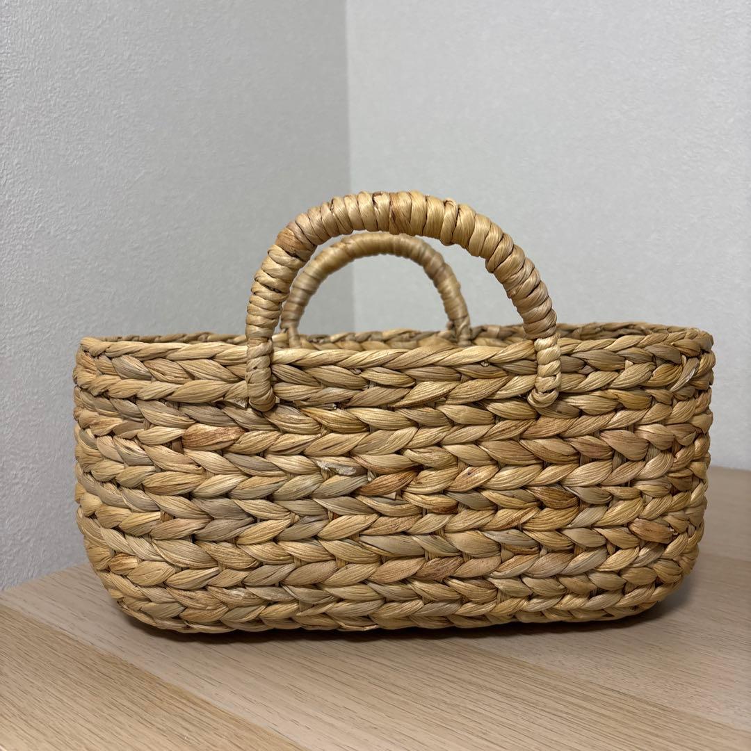 天然素材の楕円形バスケット - メルカリ